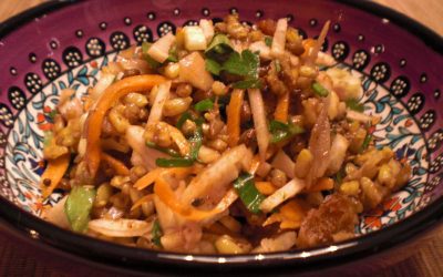 Orientalischer Linsen-Reis Salat mit Topinambur