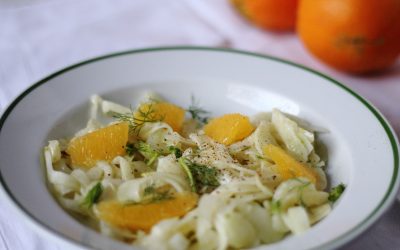 Lauwarmer Fenchelsalat mit Orangen-Ingwer Balsam