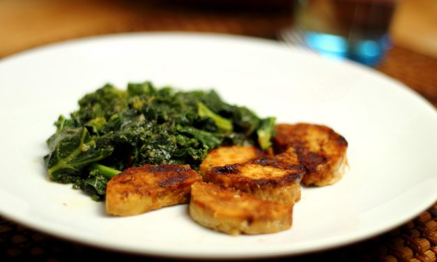 Tempeh mit Ingwer und Grünkohl