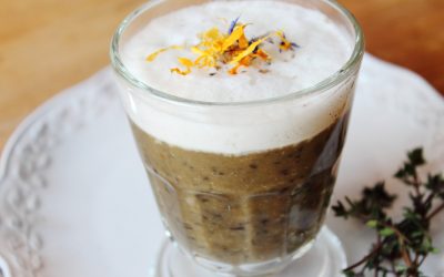 Nachgekocht – Latte Macchiato von Belugalinsen mit gewürztem Milchschaum