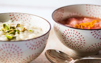 Lockstoff – Milchreis und gewürzter Rhabarberkompott