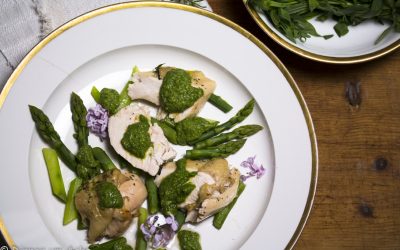 Das Huhn, der Flieder, die Estragon Salsa und die Inspiration von Parfum…