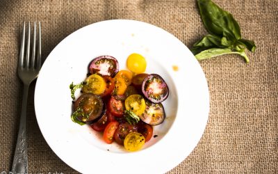 Gartentomaten mit brauner Butter