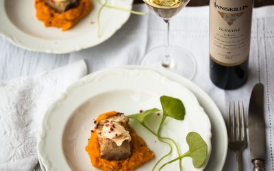 Gebratener Stör auf Vanille-Kürbispüree mit Eisweinbutter