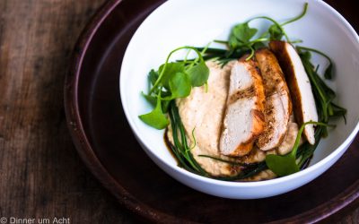 Gebackener Sellerie und ein Huhn mit einem japanischen Geheimnis