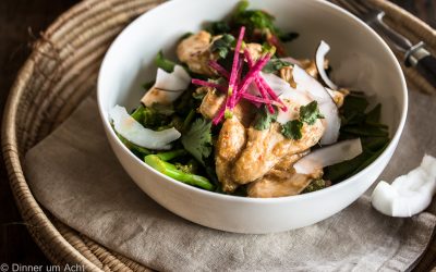 Tamarinden-Zitronengras Hühnchen mit Limetten Kaviar