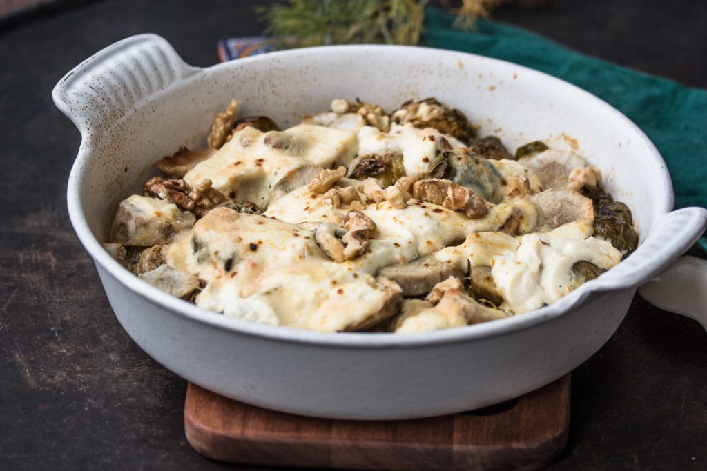 Ofengerösteter Rosenkohl und Butternut Kürbis mit Honigglasur - Dinner ...