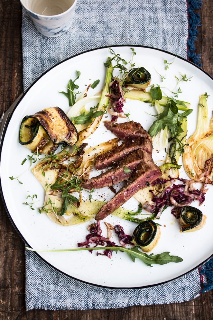 Endlich zarte Minutensteaks! mit Miso Marinade, Rauchsalz-Zucchini ...