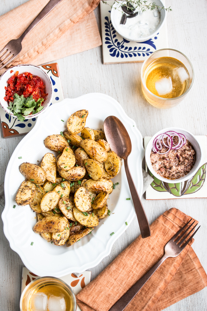 Ofenkartoffeln mit dreierlei Dips (1 von 6) - Dinner um Acht
