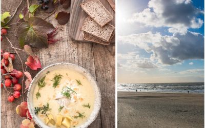 Nordische Fish Chowder mit Mais und geräuchertem Aal und eine Fischauktion in Hvide Sande