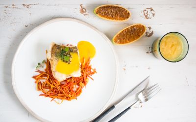 Inspired by Madeira – Zander mit Passionsfruchtbutter und bunten Möhren