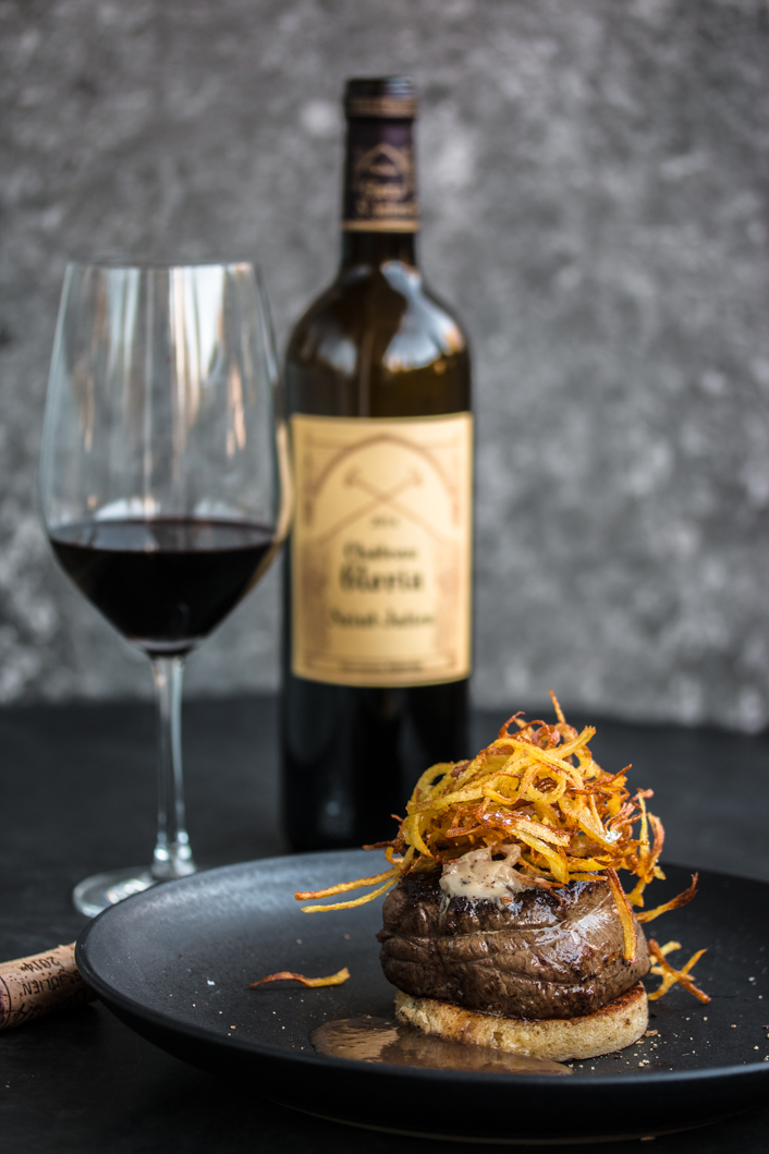 Tournedos auf Trüffel-Brioche und eine französische Wein-Granate ...