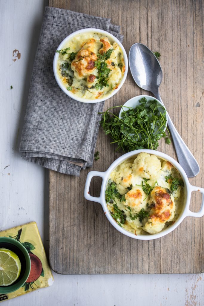 Blumenkohlgratin mit Zitronen-Kerbel Béchamel - Dinner um Acht