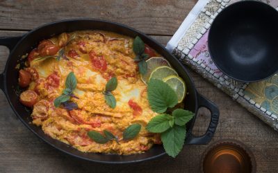 Mildes Tomaten Curry mit Kokos, Kardamom und Kabeljau