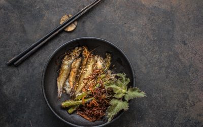 Kieler Sprotten „Japan-Style“ mit Dashi-Reis