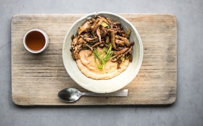 Miso Polenta mit Pilzen