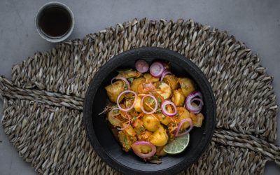 Kartoffelsalat mit Kimchi