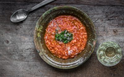 Risotto mit Tomaten und Anchovis