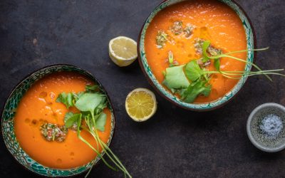 Karottensuppe mit Limette und Koriander