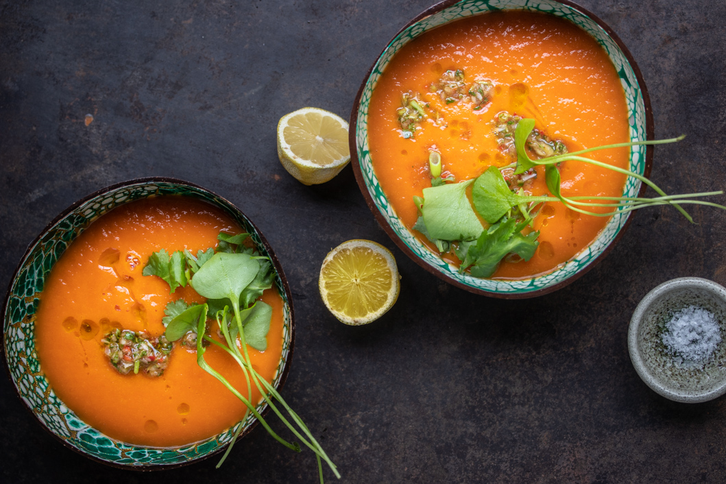Karottensuppe mit Limette und Koriander - Dinner um Acht