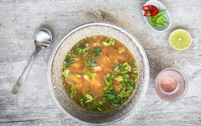 Schnelle Hühnersuppe mit karamellisiertem Ingwer und eine kleine Feier, denn der Blog wird heute 11 Jahre alt