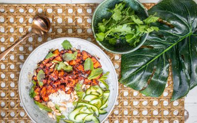 Tempeh Crumble mit Kokosreis