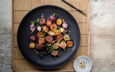 Ofengeröstete Radieschen mit Misobutter