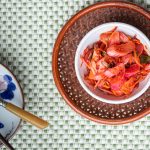 Rhabarber Kimchi mit Blutorange
