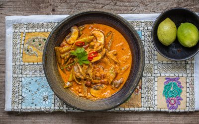 Indisches Masala mit dreierlei Bohnen und Pilzen