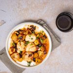 Jakobsmuscheln mit Chorizo und gelben Tomaten