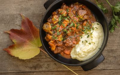 Geschmortes Rindfleisch mit Maroni, Orangen und Zimt