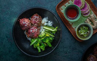 Fleischbällchen vom Reh mit Hoisin-Ingwer Sauce