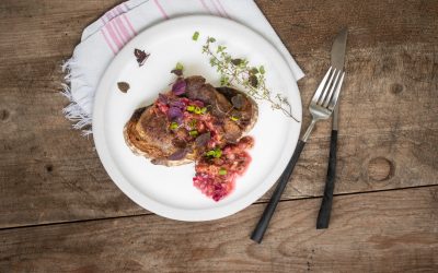 Entenleber mit scharfem Rhabarber-Ingwer Chutney