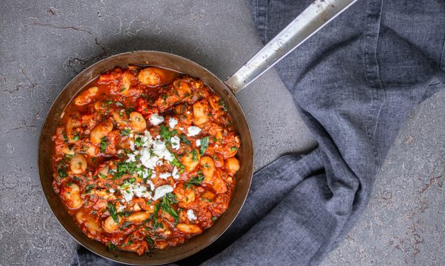 Aromenexplosion – Dicke Bohnen mit Tomate und Kimchi