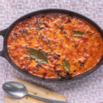 Mangold-Linsen Gratin mit Lorbeer und Muskat