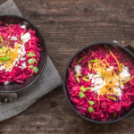 Rote Bete Orzo mit Orange, Thymian und Feta