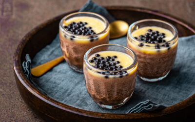 Mousse au Chocolat mit Vanille Miso und Bergamotte Curd