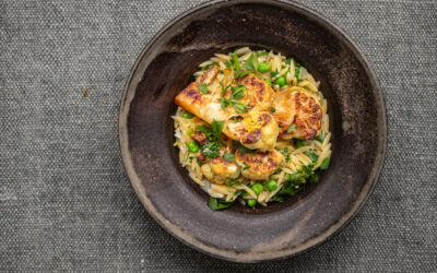 Gerösteter Blumenkohl mit Anchovis-Butter und Orzo