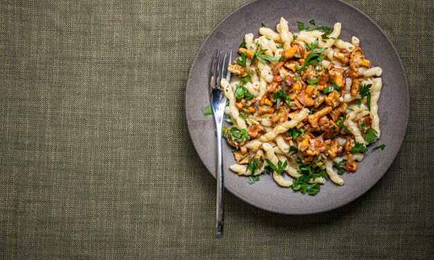 Pfifferlinge, Pasta und Cognac-Sahne